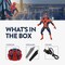 World Tech Toys Marvel Spider-Man IR RC Flying Figure – Jetpack Helicopter with LED Lights & Action Phrases, Twin Rotors - Spiderman Toys